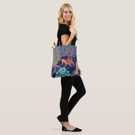 Deers in The Forest, William Morris Tote Bag (Op model)
