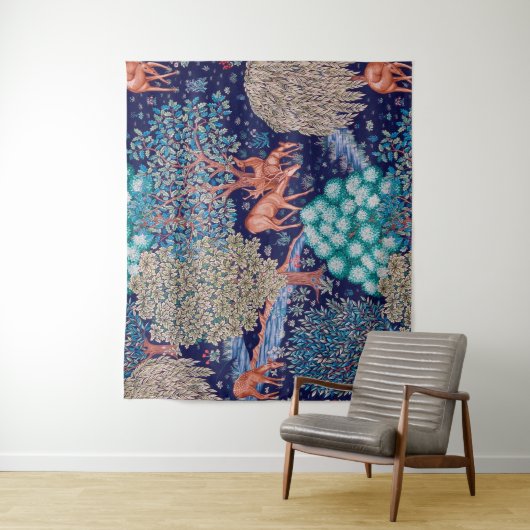 Deers in The Forest, William Morris Wandkleed (In situ)
