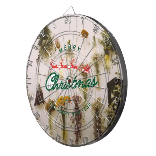 Deer's Merry Christmas Dartboard Dartbord (Voorkant Rechts)