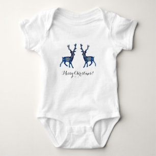 Deers Snow Mandala Baby Jersey Bodysuit, wit Romper