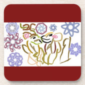 Deer's winter lover  bier onderzetter (Voorkant)