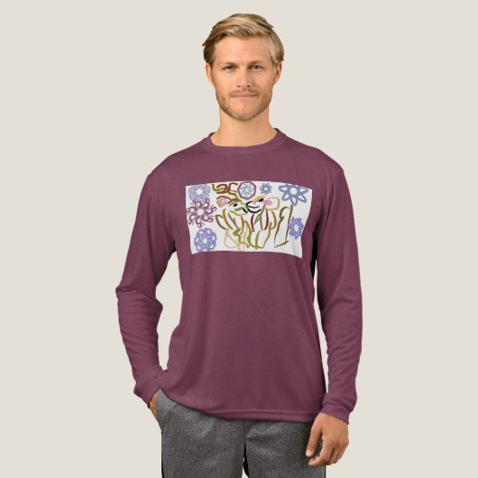 Deer's winter lover Tri-Blend shirt (Voorkant)