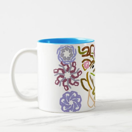 Deer's winter lover  tweekleurige koffiemok (Links)