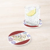 Deer's winter lover  zandsteen onderzetter (Zijkant)