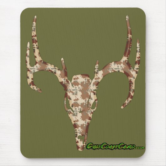 DeerSkull in Digital Brown voor Hunters Muismat (Voorkant)