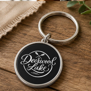 Deerwood Lake 1946 Vintage Meer Leven Sleutelhange Sleutelhanger