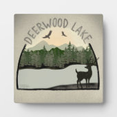 Deerwood Lake Herten Inspirivity Plaque Fotoplaat (Voorkant)