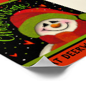 Deerwood Lake Kerstman in de Sneeuw Poster (Hoek)