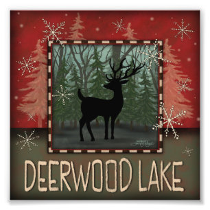 "Deerwood Lake", waar de Inspiron-vierkant wordt a Foto Afdruk