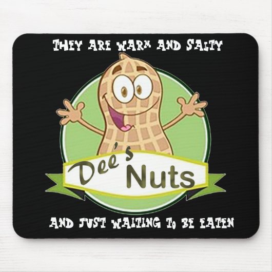 Dee's Nuts Muismat (zwart) (Voorkant)