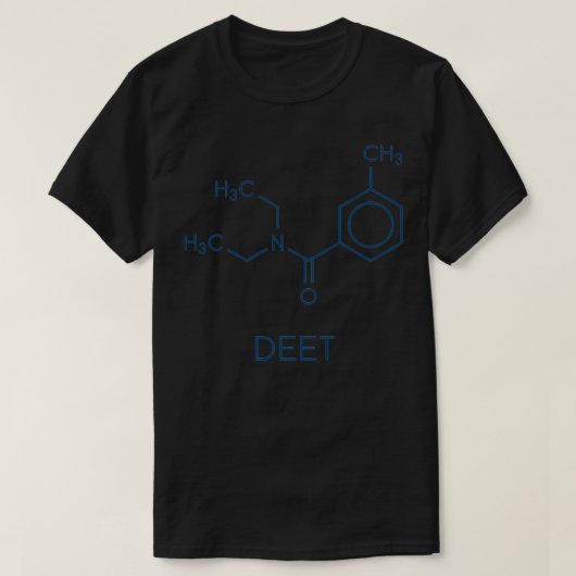DEET diethyltoluamide NDiethylmetatoluamideinsec T-shirt (Design voorkant)