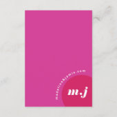 Deets Modern Minimale Roze Magenta Fun Retro Informatiekaartje (Achterkant)