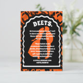 Deets Modern Oranje luipaard print Informatiekaartje (Staand voorkant)