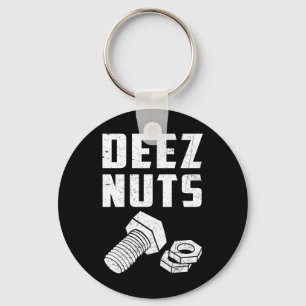 Deez en Nuts Bolt Funny Mechanic Gezegde Joke Fath Sleutelhanger