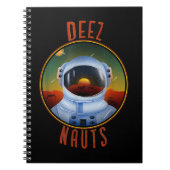 Deez Nauts Astronaut in Outer Space Funny Joke Adu Notitieboek (Voorkant)