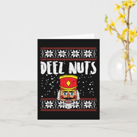 Deez Noten Notenkraker Leuk Afzichtelijk Kerst  Me Kaart (Gele Bloem)