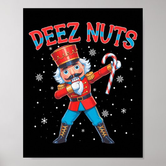 Deez Noten Notenkraker Notengek Leuke Kerst Xmas M Poster (Voorkant)