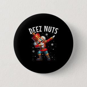Deez Noten Notenkraker Notennoot Grappige Mannen V Ronde Button 5,7 Cm