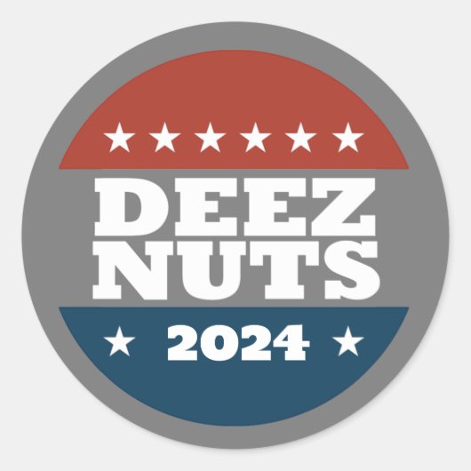 DEEZ NUTS 2024 RONDE STICKER (Voorkant)