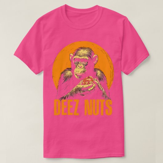 Deez Nuts Chimp Humor T-shirt (Design voorkant)