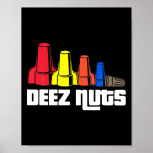 Deez Nuts elektricien voor mannen vrouwen geschenk Poster