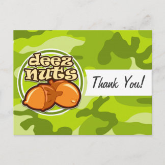 Deez Nuts; felgroene camo, camouflage Briefkaart