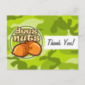 Deez Nuts; felgroene camo, camouflage Briefkaart (Voorkant)