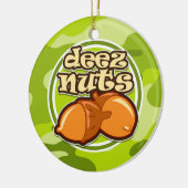 Deez Nuts; felgroene camo, camouflage Keramisch Ornament (Links)
