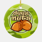 Deez Nuts; felgroene camo, camouflage Keramisch Ornament (Achterkant)