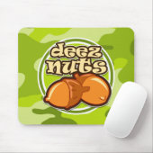 Deez Nuts; felgroene camo, camouflage Muismat (Met muis)