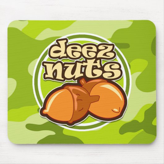 Deez Nuts; felgroene camo, camouflage Muismat (Voorkant)