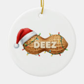 Deez Nuts,Funny Deez Nuts Christmas Peanut Keramisch Ornament (Voorkant)