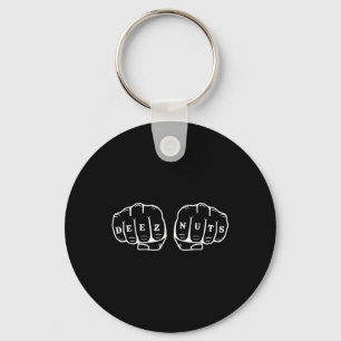 Deez Nuts Funny Knuckles Tattoo Sleutelhanger