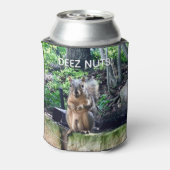 Deez Nuts Funny Squirrel Foto Adult Humor Blikjeskoeler (Blikje Achterkant)