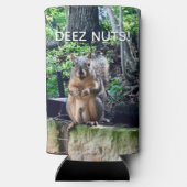 Deez Nuts Funny Squirrel Foto Adult Humor Seltzer Blikjeskoeler (Achterkant)