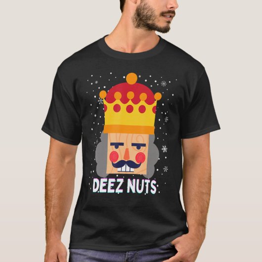 Deez Nuts Meme Nutkraker Funny KerstPajama X T-shirt (Voorkant)