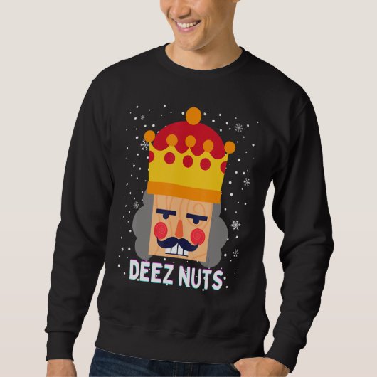Deez Nuts Meme Nutkraker Funny KerstPajama X Trui (Voorkant)