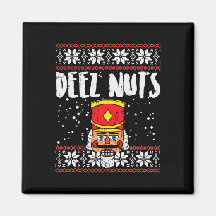 Deez Nuts Notenkraker Leuk Lelijk Kerst Meme Gift Magneet