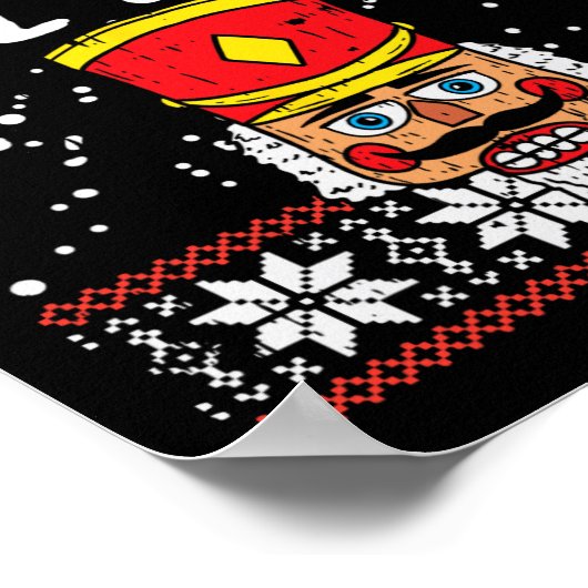 Deez Nuts Notenkraker Leuk Lelijk Kerst Meme Gift Poster (Hoek)