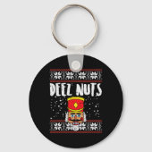 Deez Nuts Notenkraker Leuk Lelijk Kerst Meme Gift Sleutelhanger (Voorkant)