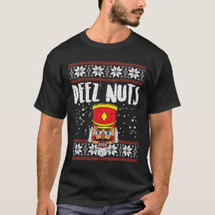 Deez Nuts Notenkraker Leuk Lelijk Kerst Meme Gift T-shirt