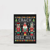 Deez Nuts Notenkraker Leuke Lelijke Kerstmis Kaart (Voorkant)