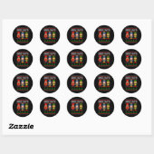 Deez Nuts Notenkraker Leuke Lelijke Kerstmis Ronde Sticker (Vel)