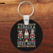 Deez Nuts Notenkraker Leuke Lelijke Kerstmis Sleutelhanger (Voorkant)