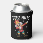 Deez Nuts Notenkraker Noot Grappige Kerstmis Blikjeskoeler (Blikje Voorkant)