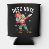 Deez Nuts Notenkraker Noot Grappige Kerstmis Blikjeskoeler (Voorkant)