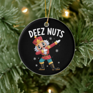Deez Nuts Notenkraker Noot Grappige Kerstmis  Keramisch Ornament