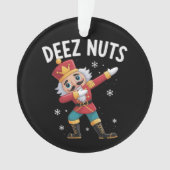 Deez Nuts Notenkraker Noot Grappige Kerstmis Ornament (voorkant)
