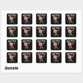 Deez Nuts Notenkraker Noot Grappige Kerstmis  Vierkante Sticker (Vel)
