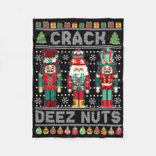 Deez Nuts Notenkraker T-shirt Grappige Horrendelij Fleece Deken